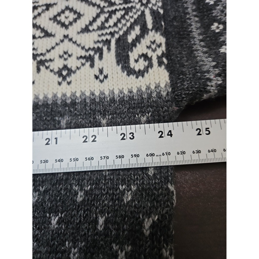 Gjestal exclusive Norwegian Wool Cardigan Sweater Pewter Hook & Eye Closures Xl - Picture 10 of 11